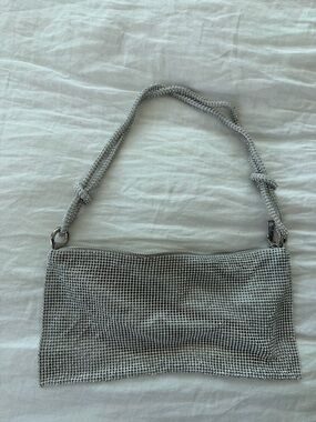 Silver Mesh Evening Shoulder Bag
